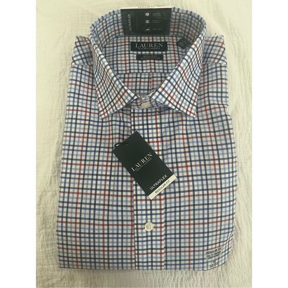 ralph lauren ultraflex dress shirt Lauren By Ralph Lauren Regular Fit UltraFlex Dress Shirt 16 32/33 NEW